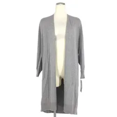 ランバン オン ブルー LANVIN en Bleu  コクーンカーディガン ロングカーディガン 38  グレー【中古】【新品同様】【美品】