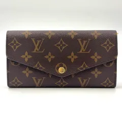 LOUIS VUITTON ポルトフォイユサラ モノグラム モノグラム フューシャ RFID対応 PVC ピンクパープル×ブラウン 二つ折り長財布 ゴールド M62234