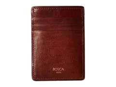 ボスカ メンズ アクセサリー 財布 Bosca Dolce Collection Deluxe Front Pocket Wallet Dark Brown ブラウン