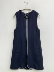 ZARA ザラ ベスト USA XS ネイビー 無地 刺繍
