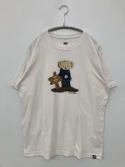 HELLY HANSEN ヘリーハンセン Tシャツ/カットソー L ホワイト 前面プリント ミドル丈 半袖 クルーネック(丸首)