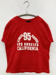 ZARA ザラ Tシャツ/カットソー M レッド 前面プリント ショート丈 半袖 クルーネック(丸首)