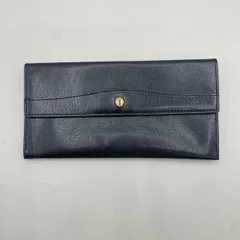 極美品　訳あり　GOLD PFEIL　ゴールドファイル　長財布　フラップ　レザー　ロゴ　ゴールド金具　黒　ブラックのサムネイル
