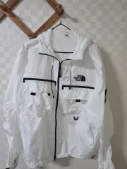 THE NORTH FACE ザノースフェイス 白 ウィンドブレーカー ジャケット フード