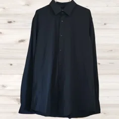 B1494 ザラ ZARA 長袖シャツ 黒 無地 レギュラーカラー