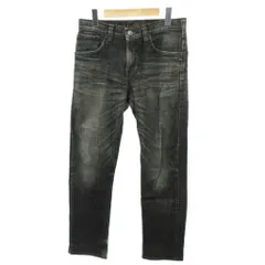 エドウィン EDWIN デニムパンツ ジーンズ ストレート ジップフライ 28 黒 ブラック 0107