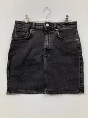ZARA ザラ デニムスカート M ブラック ショート・ミニ丈 台形