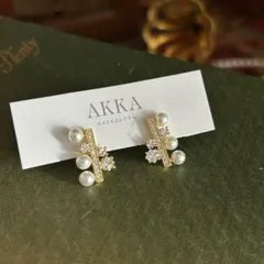 bijou bar pearl nuance earrings ビジュー  バー　パール　ニュアンス　イヤリング　ピアス　金属アレルギー　ノンホール 樹脂　痛くない　普段使い　個性的 シンプル