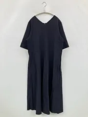 KEYUCA ケユカ ワンピース F ブラック ナイロン 無地 半袖 ミモレ・半端丈 フレア