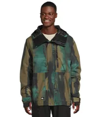 クイックシルバー メンズ アウター コート プリント ジャケット Quiksilver Mission Printed Snow Jacket Dark Ivyのサムネイル