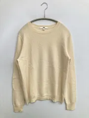 UNIQLO ユニクロ ニット/セーター XL アイボリー カシミヤ ニット 無地 ミドル丈 長袖 クルーネック(丸首)