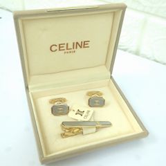 美品】セリーヌ カフス タイピン セット マカダム トリオンフ 1276