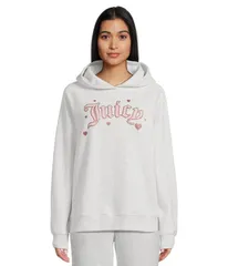 ジューシークチュール レディース アウター パーカー・スウェット オーバーサイズフィット Juicy Couture Raglan Sleeve Oversized Fit Hoodie Lite Grey Heather グレー