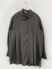 Te chichi テチチ シャツ/ブラウス フリー ブラック 無地 ミドル丈 長袖 レギュラーカラー