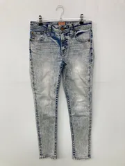 RODEO CROWNS ロデオクラウンズ デニムパンツ 26 スカイブルー フルレングス 無地 ブランドロゴ スキニー・タイト テーパード レギュラー ヴィンテージ