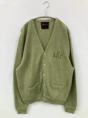 Munsingwear マンシングウェア カーディガン/ボレロ XL グリーン ウール・ニット ワンポイント 刺繍 ミドル丈 長袖