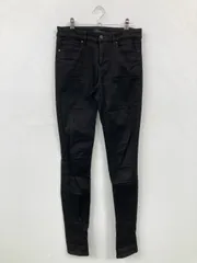 UNIQLO ユニクロ デニムパンツ 26 (66cm) ブラック フルレングス 無地 スキニー・タイト テーパード レギュラー