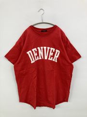 JOURNAL STANDARD ジャーナルスタンダード Tシャツ/カットソー レッド 前面プリント ミドル丈 半袖 クルーネック(丸首)