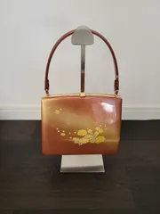 和装用バッグ ハンドバッグ　着物 小紋 訪問着 上品　和装小物　オレンジ