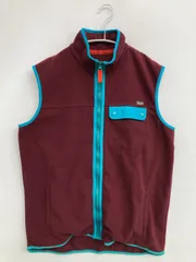 wool rich ウールリッチ ベスト L/G レッド 無地 ワンポイント