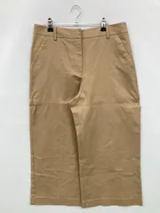 ZARA BASIC ザラベーシック チノパンツ M ベージュ クロップド・半端丈 コットン 無地 スタンダード ストレート レギュラー