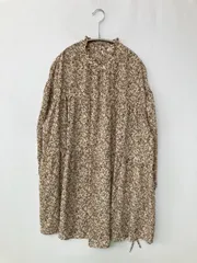 continuer de NICE CLAUP コンティニューデナイスクラップ シャツ/ブラウス F ベージュ 花柄・ボタニカル柄 ロング丈 長袖 スタンドカラー