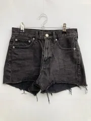 X-GIRL エックスガール デニムパンツ 1 ブラック ショート・ひざ上丈 無地 スタンダード ストレート レギュラー ヴィンテージ