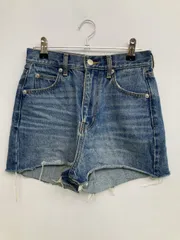 X-GIRL エックスガール デニムパンツ XS ブルー ショート・ひざ上丈 無地 ワンポイント スタンダード レギュラー ヴィンテージ