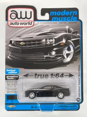 AUTO WORLD 1/64 2010 ハースト シェビー カマロ ブラック/シルバー
