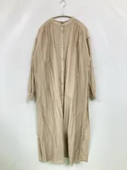 DONA.MARIE シャツワンピース 38 ベージュ 無地 長袖 ロング・マキシ丈