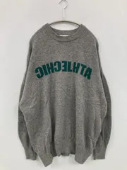 BARNYARDSTORM バンヤードストーム ニット/セーター F グレー ウール・ニット カシミヤ ブランドロゴ ミドル丈 長袖 クルーネック(丸首)