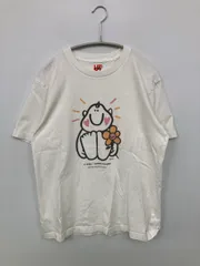 UNIQLO UT ユニクロユーティー Tシャツ/カットソー M ホワイト 前面プリント ミドル丈 半袖 クルーネック(丸首)