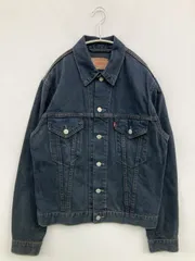 LEVI STRAUSS & CO. リーバイストラウスアンドカンパニー デニムジャケット L ネイビー 無地 ワンポイント ブランドロゴ フードなし ボタン留め