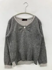 UNITED ARROWS ユナイテッドアローズ ニット/セーター グレー ナイロン コットン ウール・ニット 無地 長袖 ミドル丈 クルーネック(丸首)