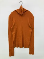 Discoat ディスコート ニット/セーター F オレンジ ウール・ニット ニット ナイロン 無地 ミドル丈 長袖 タートルネック/ハイネック