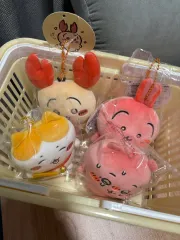 ちいかわ ポップアップ ぬいぐるみ 4種 + 特典 バスケット ステッカー + 紙お買い物バッグ 5個