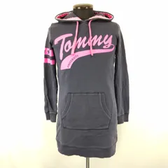 TOMMY/トミー★スウェットワンピース【レディースS/ネイビー】プルオーバーロングパーカー/トミーヒルフィガージャパン/Tops/hoodie◆BJ167-c