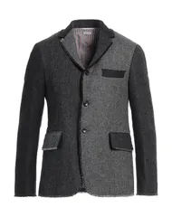 トムブラウン メンズ アウター ジャケット・ブルゾン THOM BROWNE テーラードジャケット Lead Gray グレーのサムネイル