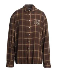 パーム・エンジェルス メンズ トップス シャツ PALM ANGELS チェック柄シャツ Brown ブラウンのサムネイル