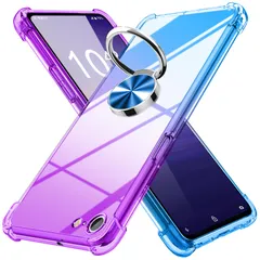 iPhone SE3 用 ケース iPhone SE2 用 ケース iPhone 8 用 ケース iPhone 7 用 ケース リング付き クリア 薄型 グラデーション色 ケース 軽量 tpu 耐衝撃 スマホケース 透明 米軍MIL規格取得 おしゃれ 黄変防止