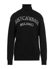ジャストカバリ メンズ アウター ニット・セーター JUST CAVALLI タートルネック Black ブラックのサムネイル
