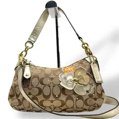 美品　希少　COACH 　コーチ　2way ショルダーバッグ　キャンバス　レザー