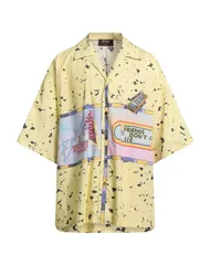 バルマン メンズ トップス シャツ BALMAIN 柄入りシャツ Yellow イエローのサムネイル