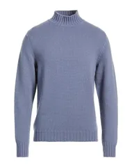 フェデーリ メンズ アウター ニット・セーター FEDELI タートルネック Light Blue ブルーのサムネイル