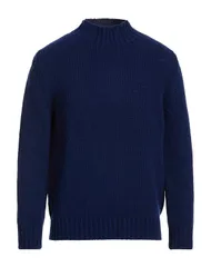 フェデーリ メンズ アウター ニット・セーター FEDELI タートルネック Midnight Blue ブルーのサムネイル
