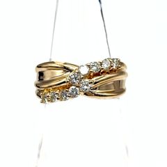 5.6g☆0.6ct☆ダイヤモンドK18PGインフィニティリング指輪 エタニティ 