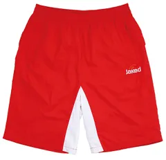 ジャケッド Jaked スイミング J003 ハーフパンツ メンズ レディース 男子 女子 水泳 競泳 トレーニングウェア アップ 移動 ウェア スポーツウェア 半ズボン 練習  830042 5 レッド