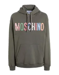 モスキーノ メンズ アウター パーカー・スウェット MOSCHINO スウェット Military Green グリーンのサムネイル