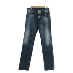 【中古】DSQUARED ダメージデニムパンツ サイズ44 ネイビー[91]のサムネイル