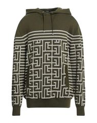 バルマン メンズ アウター パーカー・スウェット BALMAIN スウェット Military Green グリーン